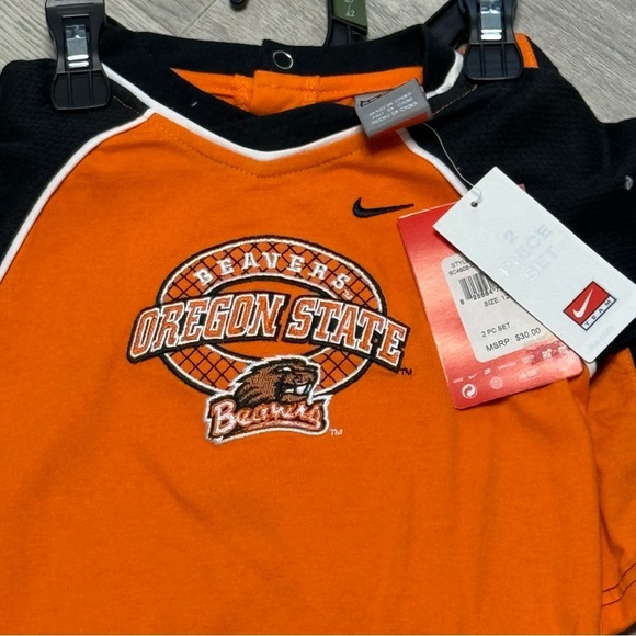 Nike Oregon State Orange and Black Onesiand shorts 2 piece set with tags - Picture 3 of 7